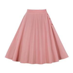 Daily Casual Mini Skirt, OL Midi Skirt, Cute Swing Skirt, Fashion Flared Skirt, Vintage Swing Skirt, High Quality Cotton Skirt, Girl's School Skirt, Fashion Casual Swing Skirt, #N21511