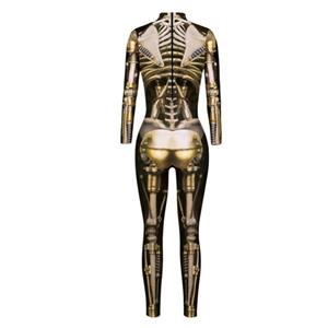 Futuristic Iron Robot 3D Printed Unitard Humanoid Elastic Bodysuit ET Halloween Costume N21406