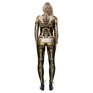 Futuristic Iron Robot 3D Printed Unitard Humanoid Elastic Bodysuit ET Halloween Costume N21406