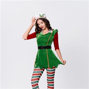 Cool Multi-colored Santa Baby Velvet Holiday Dress XT22527