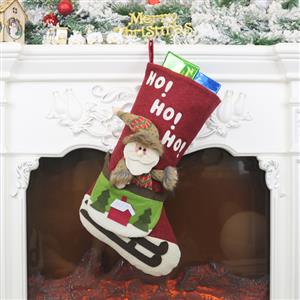 Santa Claus Stocking Gift Bag Christmas Eve Dinner Party Tree Decoration Accessory XT19915
