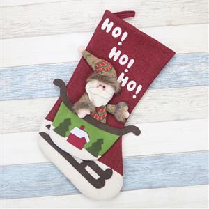 Santa Claus Stocking Gift Bag Christmas Eve Dinner Party Tree Decoration Accessory XT19915