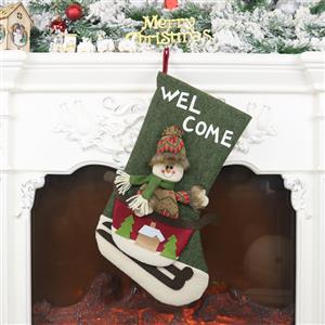 Snowman Stocking Gift Bag Christmas Eve Dinner Party Tree Decoration Accessory XT19916