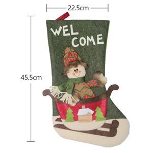 Snowman Stocking Gift Bag Christmas Eve Dinner Party Tree Decoration Accessory XT19916