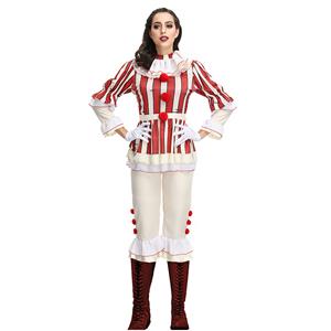 Women's Harlequin Scary Clown Cosplay Halloween Costume N19137