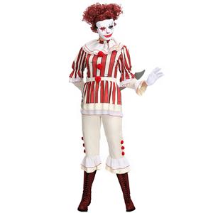 Women's Harlequin Scary Clown Cosplay Halloween Costume N19137