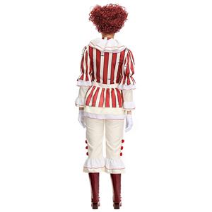 Women's Harlequin Scary Clown Cosplay Halloween Costume N19137