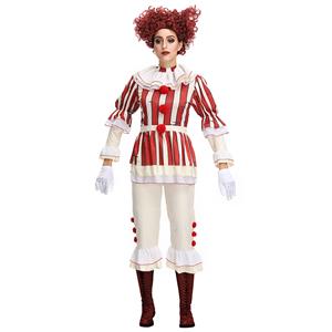 Women's Harlequin Scary Clown Cosplay Halloween Costume N19137