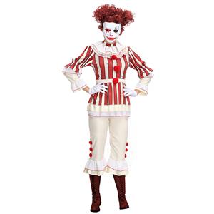 Women's Harlequin Scary Clown Cosplay Halloween Costume N19137