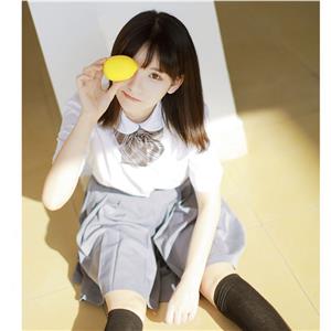 Lovely Bowknot Bow Tie Short Academy Uniform Sets School Girl Cosplay Costume N20553