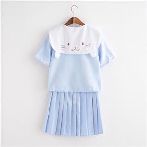 2Pcs Cute JK Academy Uniform Sets Schoolgirl Halloween Cosplay Costume N20612