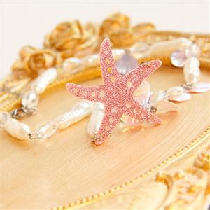 Lovely Seashell Starfish Choker Artificial Pearl Mermaid Cosplay Jewelry Handmade Necklace J21464