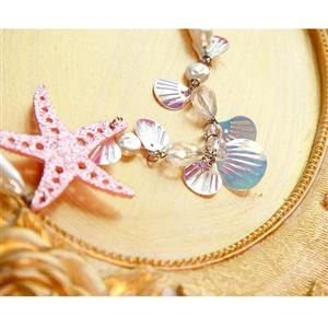 Lovely Seashell Starfish Choker Artificial Pearl Mermaid Cosplay Jewelry Handmade Necklace J21464