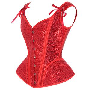 Women's Underwear & Shapewear Sequin Shaping Tank Tops Waist Trainer Tummy Control Strappy Slimmer Top N23459