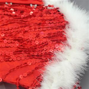 Christmas Sequin Fringe Corset Women Waist Slim Fit Satin Corset Tie Decorative Corset N23460