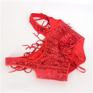 Contrast Sequin Hanky Hem Cami Top, Club Wear Solid Sleeveless Top, Women's Clothing N23462