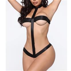 Flirty Halter Tie-up Baring Stretchy Bandage Sexy  Teddies Lingerie N20050