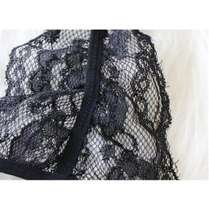 Flirty Sheer Lace Halter Tie-up Baring Stretchy Bandage Bodysuit Teddies Chemise N19318