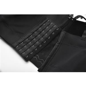 Sexy Black Matt Spaghetti Straps Hollow Out Beading Bustier Clubwear Bra Crop Top N21166