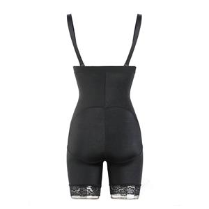 Sexy Black Open-bust Front Zipper Underwear Slimming Body Shaper Shapewear PT20866