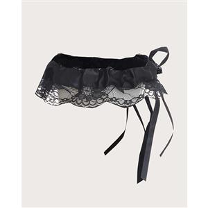 Sexy Black Mesh and Lace with Bowknot Elastic Lolita Cosplay Anime Garter HG21879