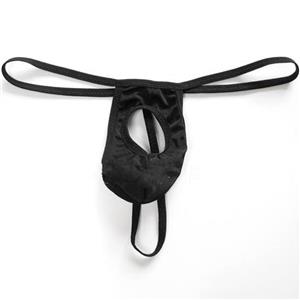 Men's Elastic Open Pouch G-string, Sexy Black Thong Underwear for Men, Men's Sexy Brief Underwear, Sexy Crotchless Thong, Sexy Open Pouch G-string, Sexy Underwear G-string for Men, #PT17635