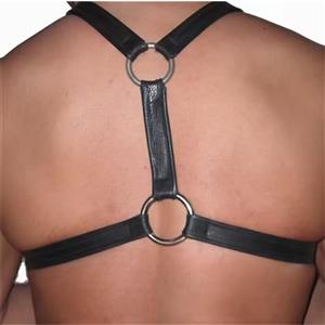 Men's Sexy Glossy PVC Leather Harness BDSM Clothing Bandage Stretchy Clubwear N22844