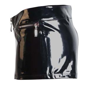 Sexy Black PVC Zipper Short N10967