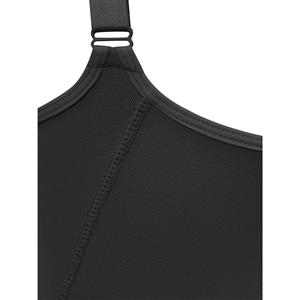 Sexy Black Underbust Front Zipper Slimming Plus Size Bodyshaper Girdles PT15934