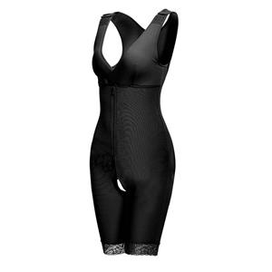 Sexy Black V Neck Bodysuit Zipper Shapewear Elastic Breasted Slimming Shapewear N20402