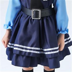 Lovely Girl Long Sleeve Dress Judy Hopps Police Children Cosplay Costume N22901