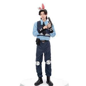 Lovely Cool Male Long Sleeve Shirt Judy Hopps Police Cosplay Costume N22696