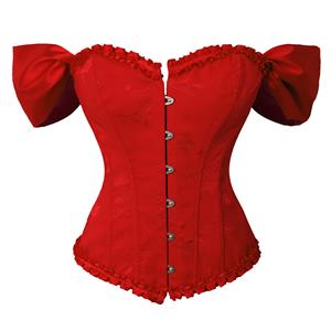 Outerwear Corset for Women, Fashion Body Shaper, Cheap Shapewear Corset, Womens Bustier Top, Jacquard Plastic Boned Corset, Sexy Gothic Corset for Women, Sexy Jacquard bodyshaper, #N237862
