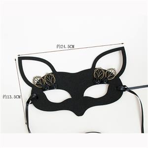 Sexy Charming Black Flower Masquerade Party Fox Mask MS17342