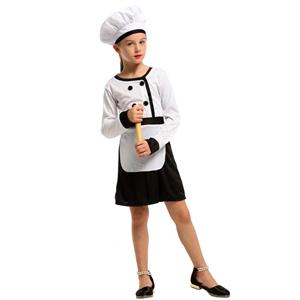 Sexy Girl Cook Uniform Cosplay Mini Dress Children Masquerade Costume N22948