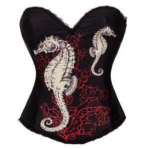 Sexy Burlesque Coral Halloween Costume Overbust Corset N11621