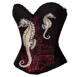 Sexy Burlesque Coral Halloween Costume Overbust Corset N11621