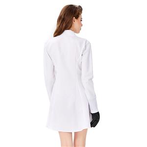 3pcs Women's Crazy Scientist White Robe Halloween Cosplay Costume N19446