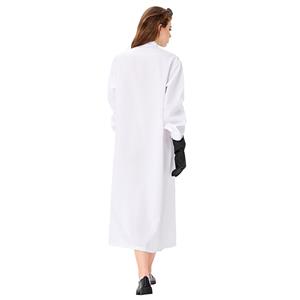 3pcs Unisex Crazy Scientist White Long Robe Halloween Cosplay Costume N19447