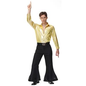 1970s Adult Men's Disco Dancing Costume, 70s Disco Theme Party Dacing Costume, Men's Dancing Costume, Men's Disco Halloween Costume, 1970s Fancy Party Costume, Disco Adult Costume, #N21515