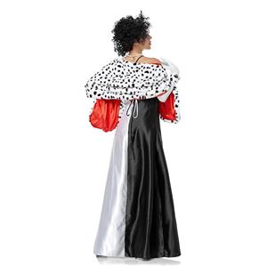 4pcs Sexy Black And White Dalmatians Split Fork Sling Dress Cosplay Halloween Costume N21268