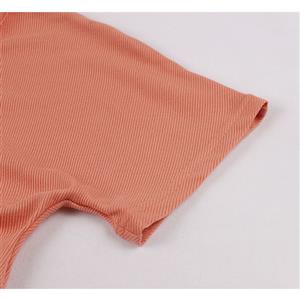Fashion V-neckline Drawstring Bodice Keyhole Sexy Elastic Bodycon Summer Wrap Dress N21506