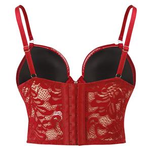 Sexy Punk Faux Leather Spaghetti Straps Bustier Zipper Clubwear Crop Top N237825