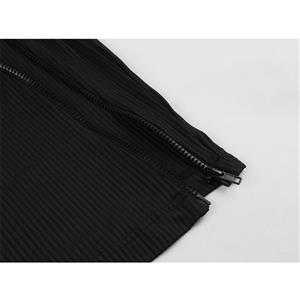 Sexy Front Zipper Revealing High Neck Backless Sleeveless Elastic Bodycon Clubwear Wrap Dress N21845
