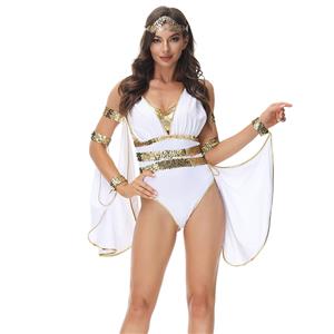 3pcs Sexy Goddess Greek Mythology Noble Adult Bodysuit Halloween Cosplay Costume N22031