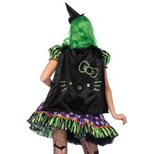 Sexy Adult Hello Kitty Little Black Hat Mini Dress Masquerade Cosplay Costume N19549