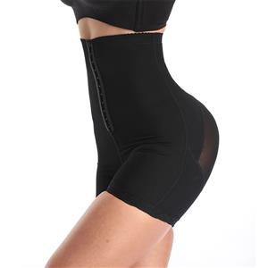 Sexy Black High Waist Boxer Shorts Elastic Seamless Panties Hip-lifting Underwear PT20396