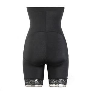 Sexy Black High Waist Shaping Boxer Shorts Breasted Panties Hip-lifting Underwear PT20899