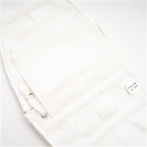 Sexy White 14 Plastic Boned Jacquard Steel Busk Closure Waist Cincher Underbust Corset N23322