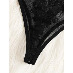 Sexy See-through Thin Lace Spaghetti Straps Bralette and Panties Two-piece Underwear Lingerie N21991